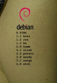 Debian tattoo (fake)