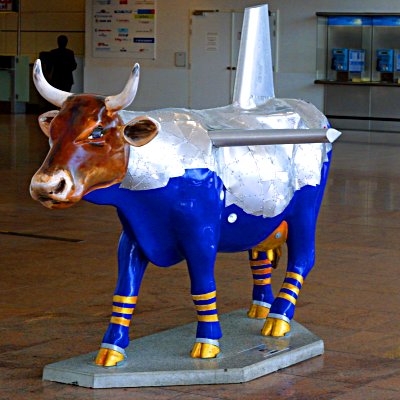 Cow at Brussles airport